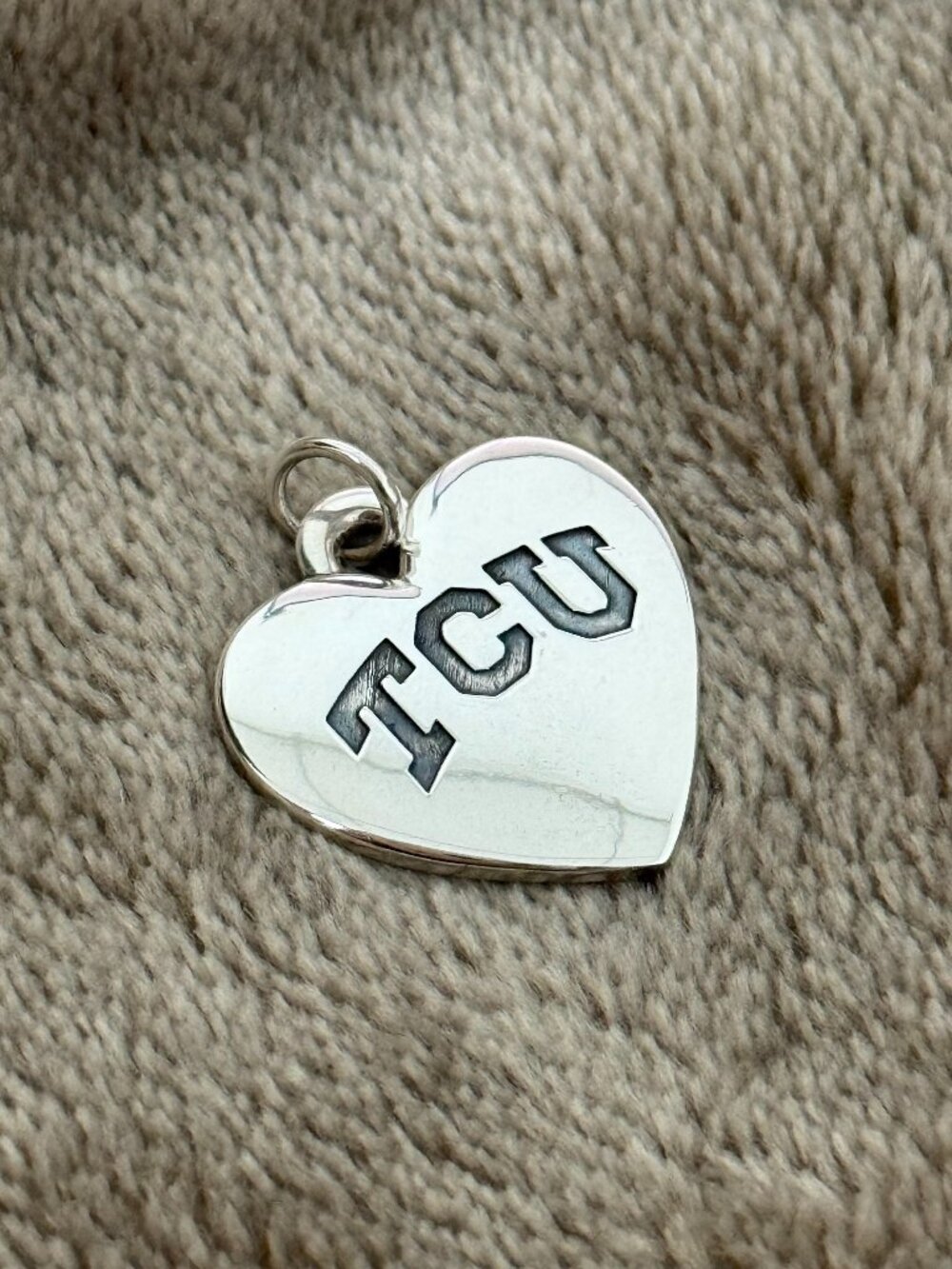Texas Christian University Classic Heart Charm